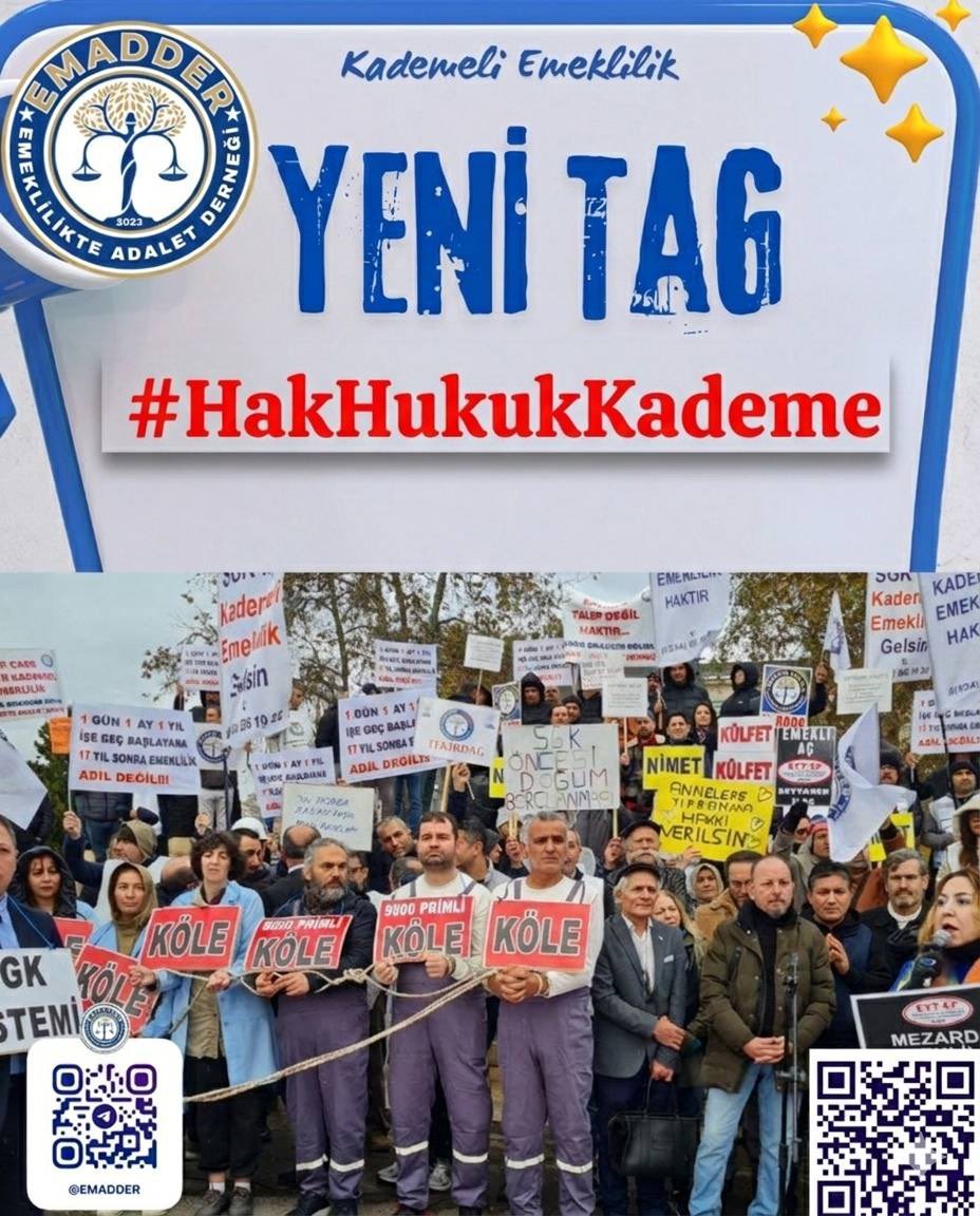 mihribanugurluu's tweet photo. YENİ TAG 📣📣📣📣
👇👇👇👇👇👇👇👇
#HakHukukKademe

Yıllarca prim ödeyen, emeğiyle alın teriyle bu ülkeye hizmet eden insanlar; bir gecede değişen kurallarla mağdur edildi.

Biz ayrıcalık değil, adalet istiyoruz.
Biz lütuf değil, hakkımızı istiyoruz.
Biz sadaka değil, emeğimizin karşılığını istiyoruz.

Susmayacağız.
Geri adım atmayacağız.
Hak yerini bulana kadar mücadele edeceğiz.

Çünkü mesele siyaset değil,
Mesele #HakHukukKademe meselesidir.

@EmadDernegi 

@Akparti 
@iletisim 
@RTErdogan 
@RTEdijital 
@csgbakanligi 
@isikhanvedat 
@mustafaelitas