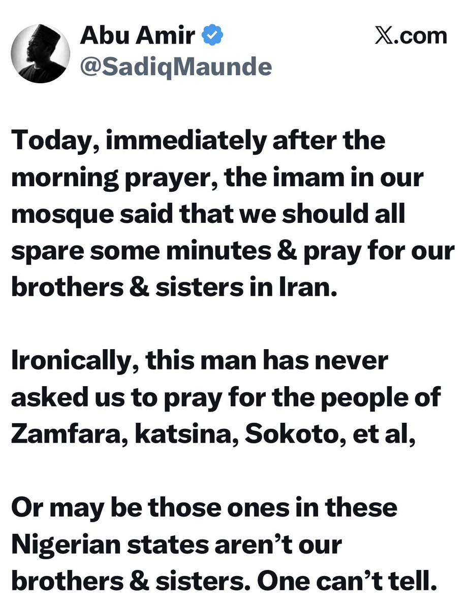 instablog9ja's tweet photo. Man shares his thoughts on what his religious leader asked them to do after morning prayers https://t.co/UGayLQAhPg