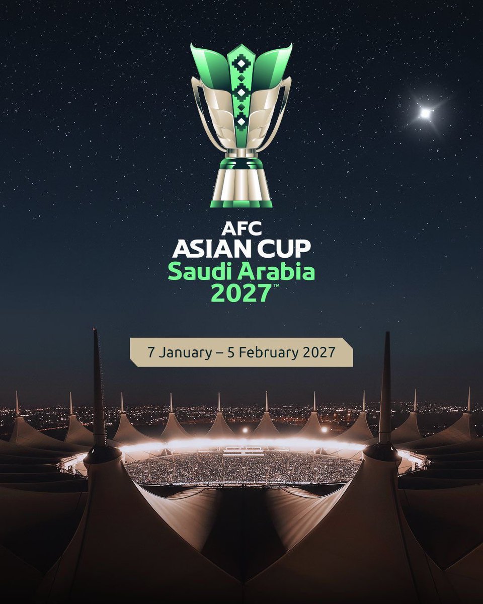 Koooraworld's tweet photo. مباريات #كأس_آسيا_2027م في السعودية

• 30 مباراة في الرياض — تشمل الافتتاح والنهائي 
• 13 مباراة في جدة
• 7 مباريات في الخبر https://t.co/6AbCsFoSEU