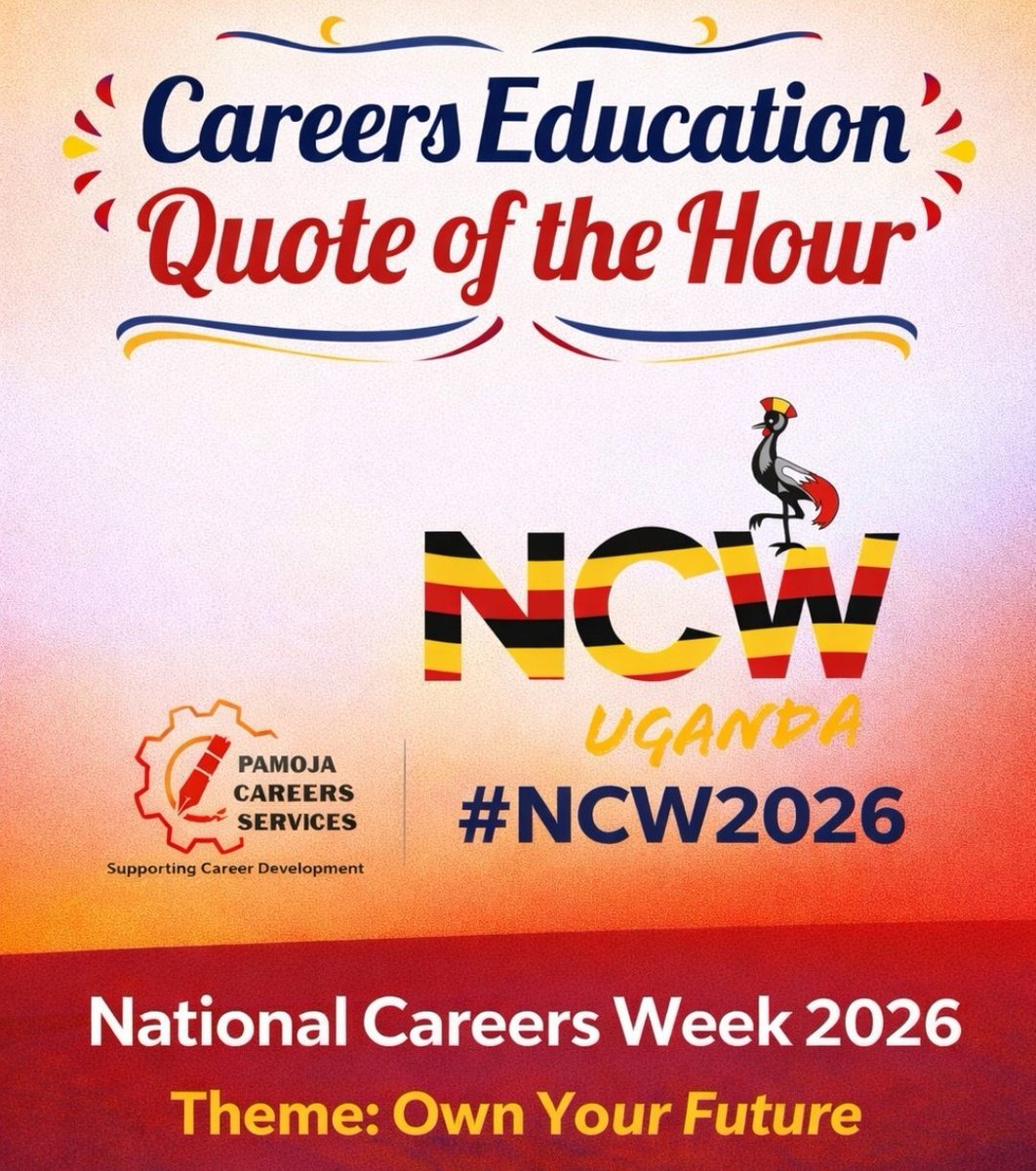 "Your career is a journey, not a destination. Enjoy every step along the way."  Unknown

#NationalCareersWeek 
#NCW2026 

<a href="/bethamynds/">Betha Mynds</a> <a href="/PamojaU2024/">PAMOJA PEACE &LOVE FOUNDATION.</a> <a href="/MentorGlobally/">AFRICAN CENTRE FOR CAREER MENTORSHIP</a> <a href="/SLECK1921/">ST. LEO'S COLLEGE KYEGOBE</a> <a href="/ASCCareers_LLW/">All Saints College - Careers & LLW</a>