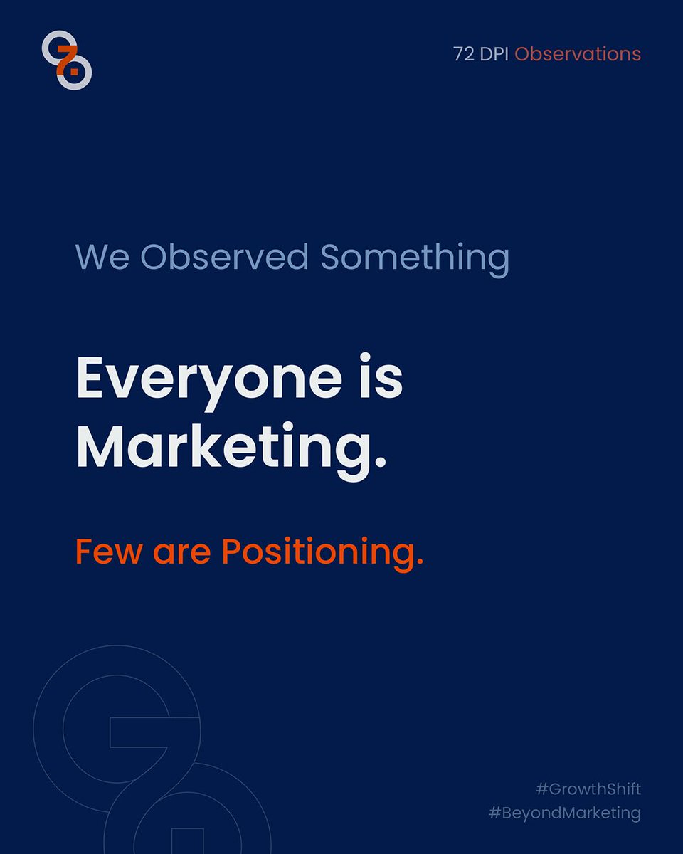 72dpiconnect's tweet photo. Over 10 years in business, one thing has become clear: 

Brands can spend more, run more campaigns and create more noise - but growth doesn’t always follow.

Why is that? https://t.co/lymUiKz4GH