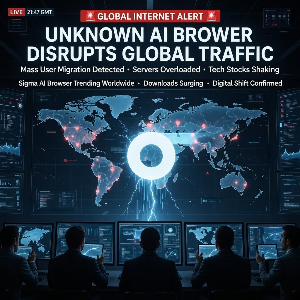 ZAYLIAGRACE's tweet photo. (For advertisement purposes only. This is a fictional breaking-news)
🚨 GLOBAL INTERNET ALERT 🚨
Reports are coming in of a sudden shift in global web traffic. Analysts are calling it a “digital migration event.” Users across multiple regions are switching to a smarter, faster AI-powered browsing experience.
@Sigma_Browser an AI Browser that is trending worldwide.
What makes it different?
⚡ Intelligent AI integration
⚡ Faster response time
⚡ Context-aware browsing
⚡ Seamless performance
This isn’t about disruption — it’s about evolution. The internet is changing, and users are choosing smarter tools.
The era of passive browsing is ending.
The era of AI-powered control has begun.
Are you ahead of the shift — or watching it happen?
#SigmaAI #TechUpdate #AIRevolution #FutureOfInternet