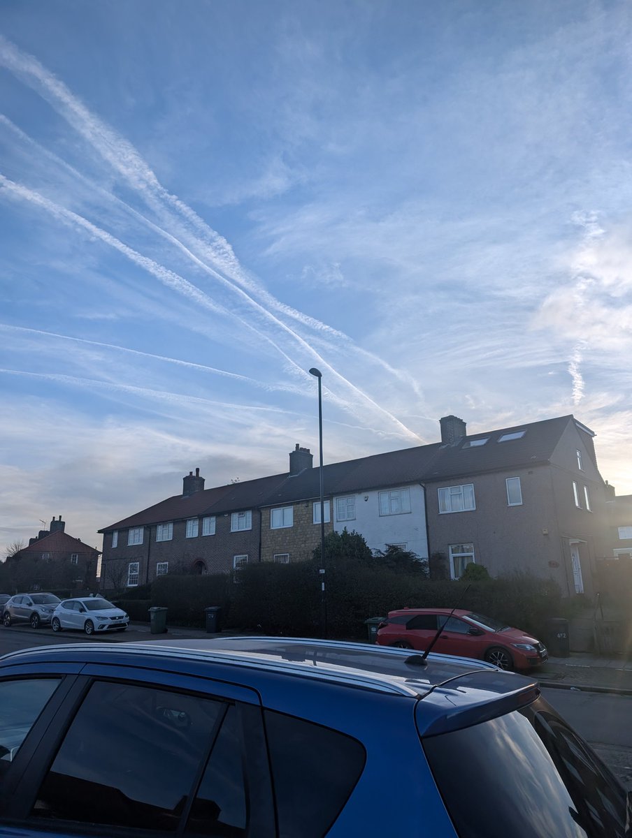 Just walked out my house and see this 

How can anyone justify or believe these are just water vapour and not Chemtrails ? 

This has to stop,  people have no idea what this is that they're spraying over us all..