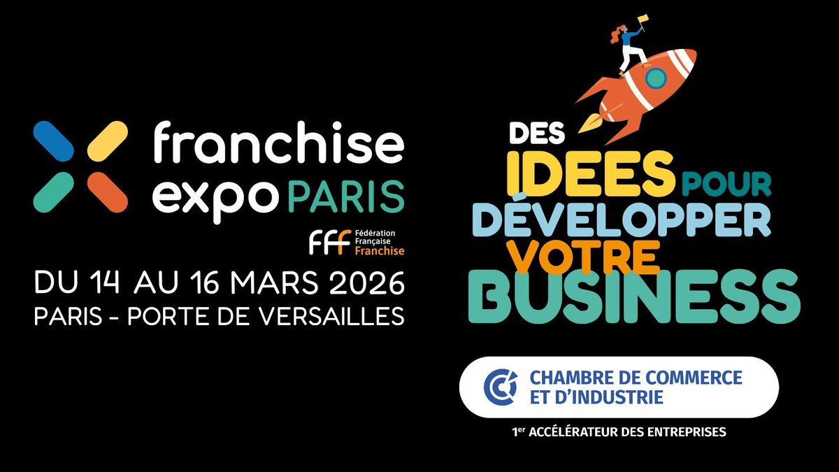 ccifrance's tweet photo. 🔵RDV avec le réseau #CCI à @Franchise_Expo à partir du 14 mars. En savoir + 👉 https://t.co/UwG9fO11Fz 
@Economie_Gouv @Franchise_FFF @SergePapin_rf https://t.co/i6zDTZAiA3