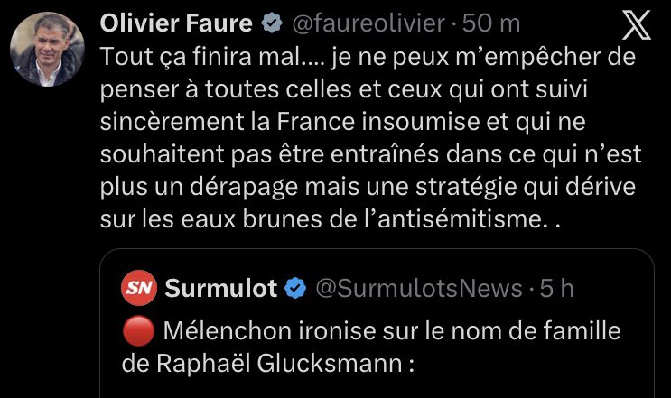 Boulbizor's tweet photo. @faureolivier ''les eaux brunes de l'antisémitisme'' en partageant un compte d'extrême droite 👌 https://t.co/q5OkOKASOO