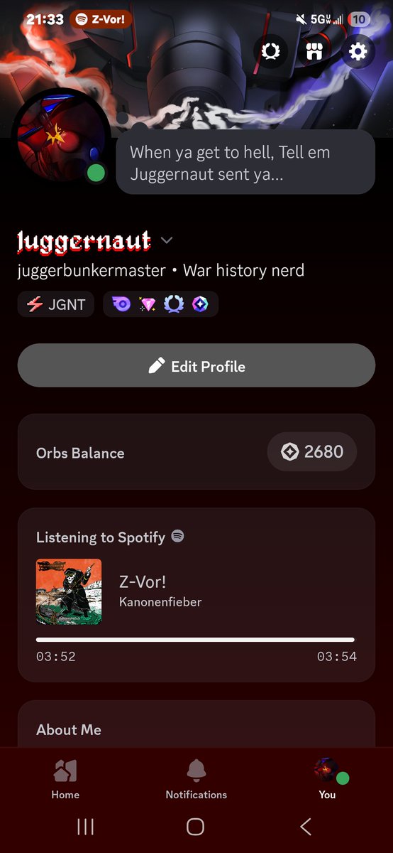 cmdrjuggernaut's tweet photo. thought I'd jump in on this trend, well compare thy vtuber with discord profile... don't mind the Discord orbs LOL https://t.co/6FOoFmmzCR