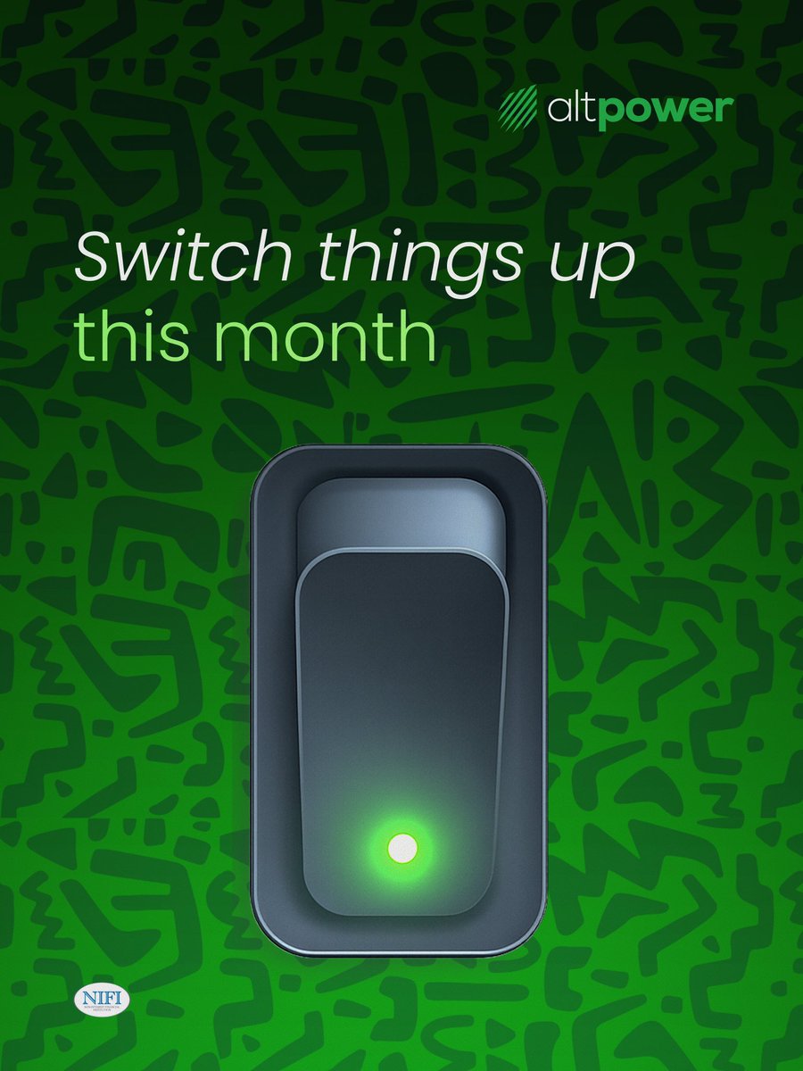altpowerng's tweet image. Happy New Month 💚

Prioritize peace of mind and make the switch to reliable power supply with altpower today 😌

#AltPower