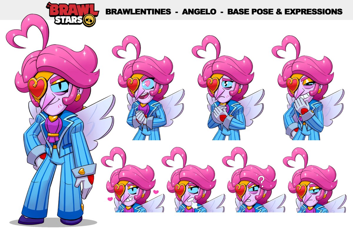 More Brawlentines process💗 
This time it's Angelo 💘🫶
#BrawlStars #BrawlStarsArt 