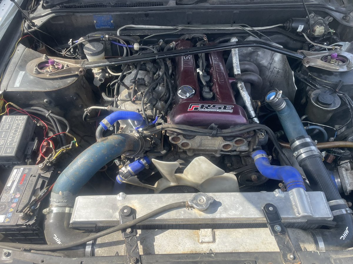 famosacars's tweet photo. cc33 ローレル
ＳＲ20 ターボ載せ替え
入庫しました！

オールペンして販売いたします！

お問い合わせ下さい🫡 https://t.co/XxQjDAmzOE