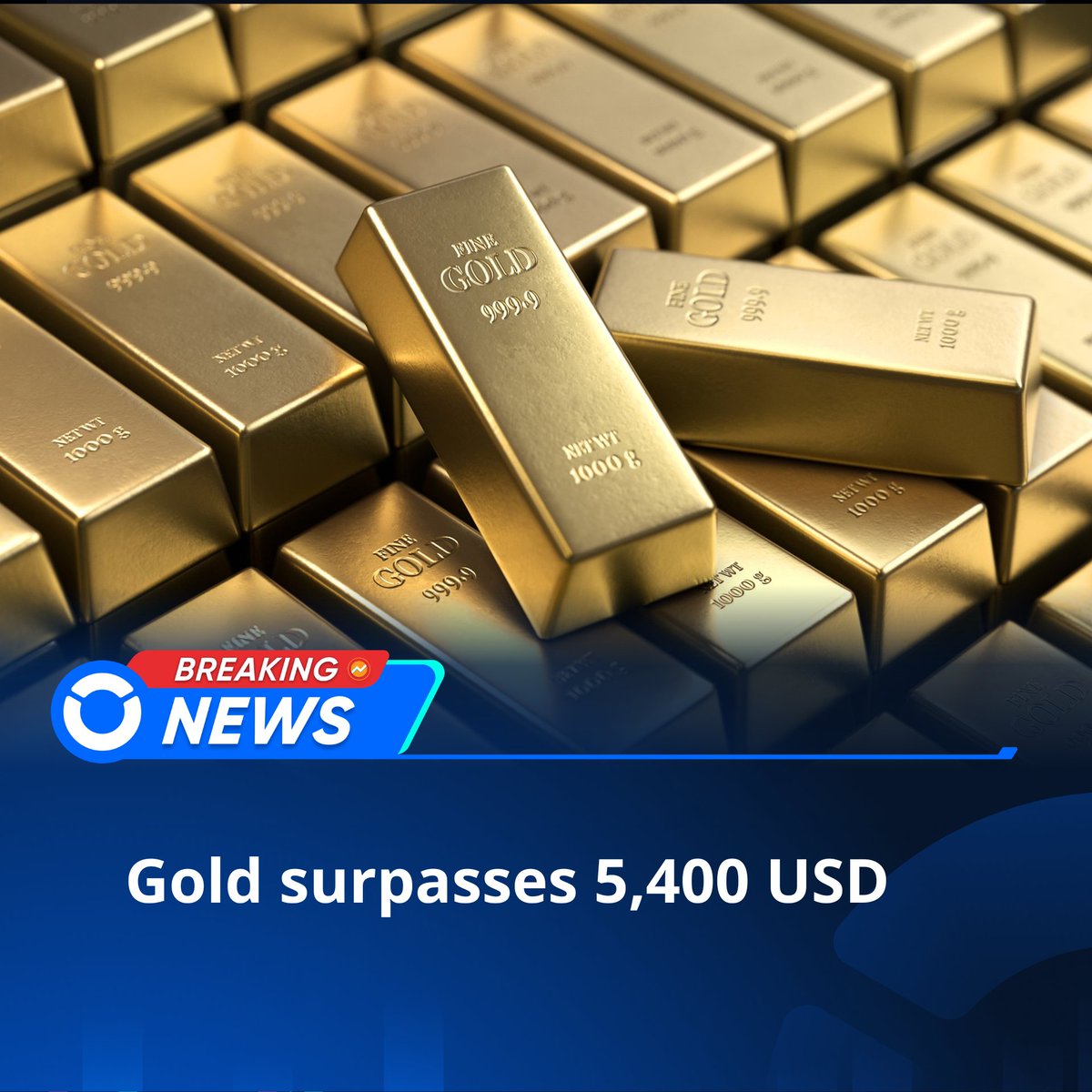 JUST IN: 🔥 The price of gold has surpassed the 5,400 USD mark

#Gold #MarketUpdate #FinancialNews #BreakingNews #SafeHaven #Investing