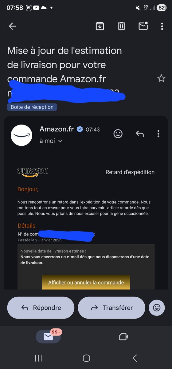 Merci <a href="/AmazonFrance/">Amazon.fr</a> <a href="/AmazonHelp/">Amazon Help</a> <a href="/amazon/">Amazon</a> vous êtes mauvais et la communication nul ! Je pouvais l'attendre resident evil ça fait 3 jours déjà de retard de la date officielle, et je reçois ce mail maintenant👎👎 pourtant je suis Prime la prochaine fois ne faîtes pas d'exclusivité