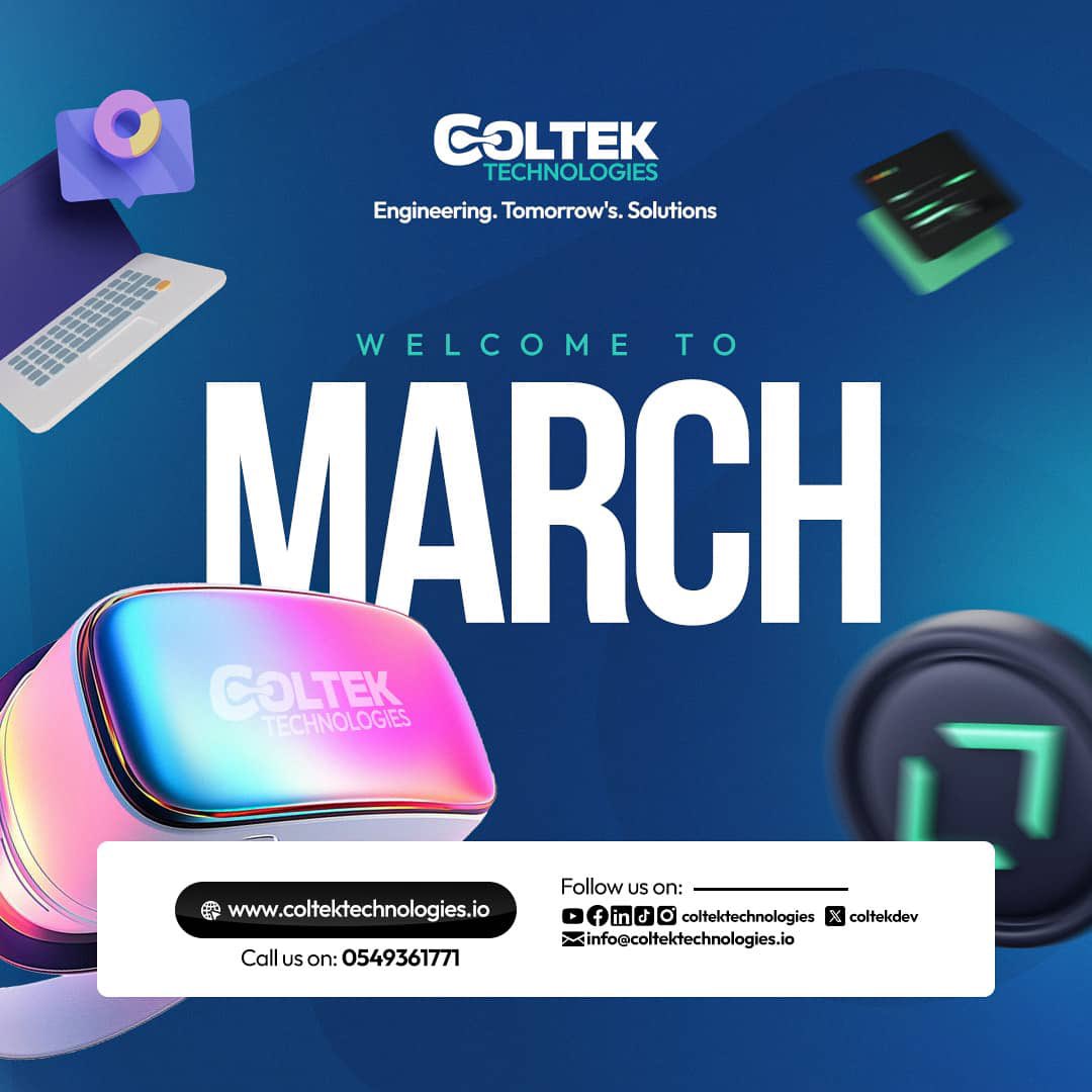 coltekdev's tweet photo. Welcome, March!

At Coltek Technologies, we’re geared up for a month of innovation and growth. Let’s turn challenges into opportunities together! 

#WelcomeMarch #Innovation #ColtekTechnologies https://t.co/2s7jBKJcH7