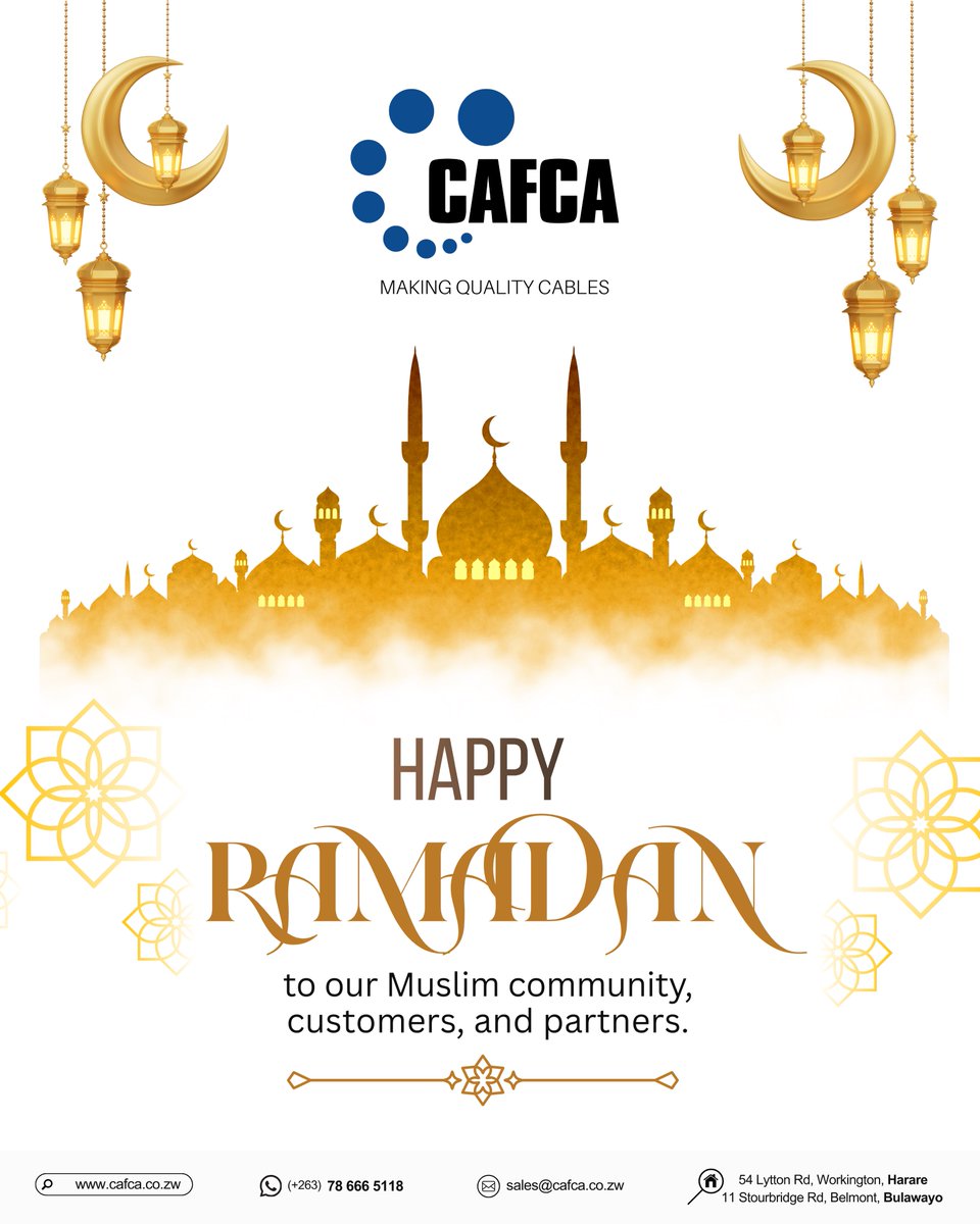 Happy Ramadan to our Muslim community, customers, and partners. 🌙
May this holy month bring you peace, light, and renewed strength.
.
#RamadanMubarak #CAFCAcares #SafeConnections #PoweringFaith
