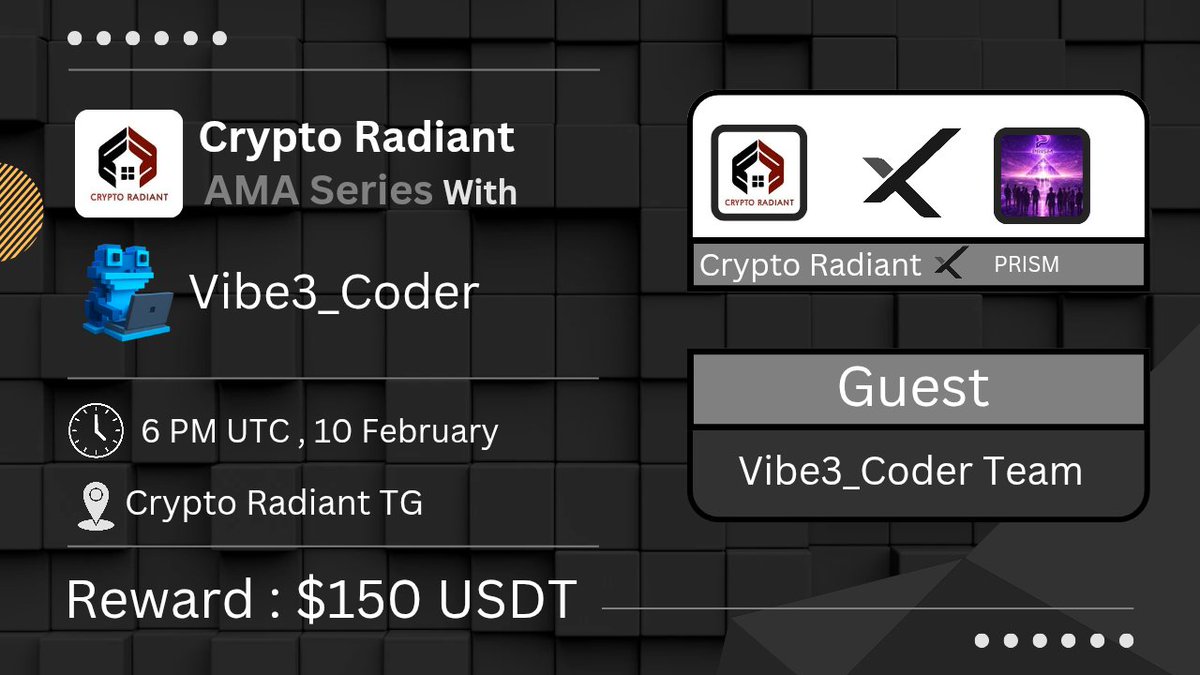 CRYPTO RADIANT | AMA + SPACE tweet media