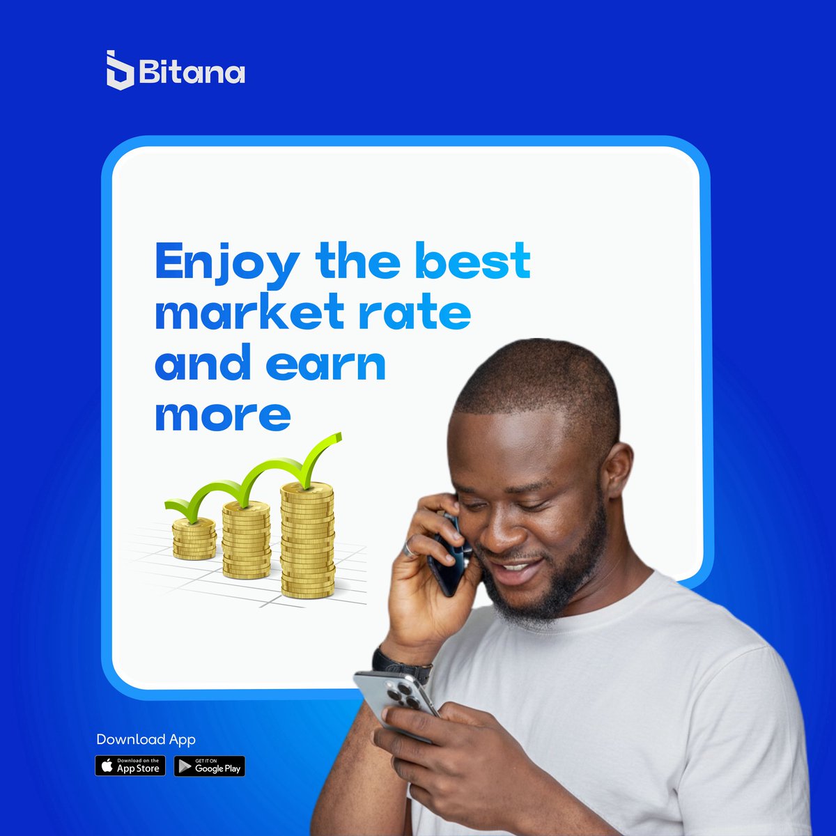 Bitana_official's tweet photo. Enjoy the best market rates on crypto, Giftcards and earn more with Bitana.
Trade smart, Get paid fast. #bitana #usebitana https://t.co/LuwwiTXABq