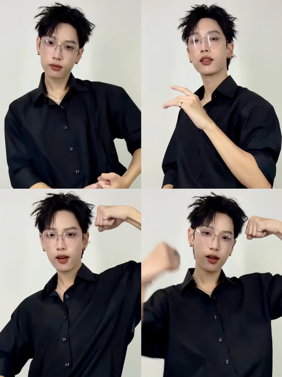 น้องเน็กซ์เชิ้ตดำ ใส่แว่น ปี 2026 โคตรจะสวยหล่อในคนเดียวกัน  ㅠㅠㅠㅠ🖤