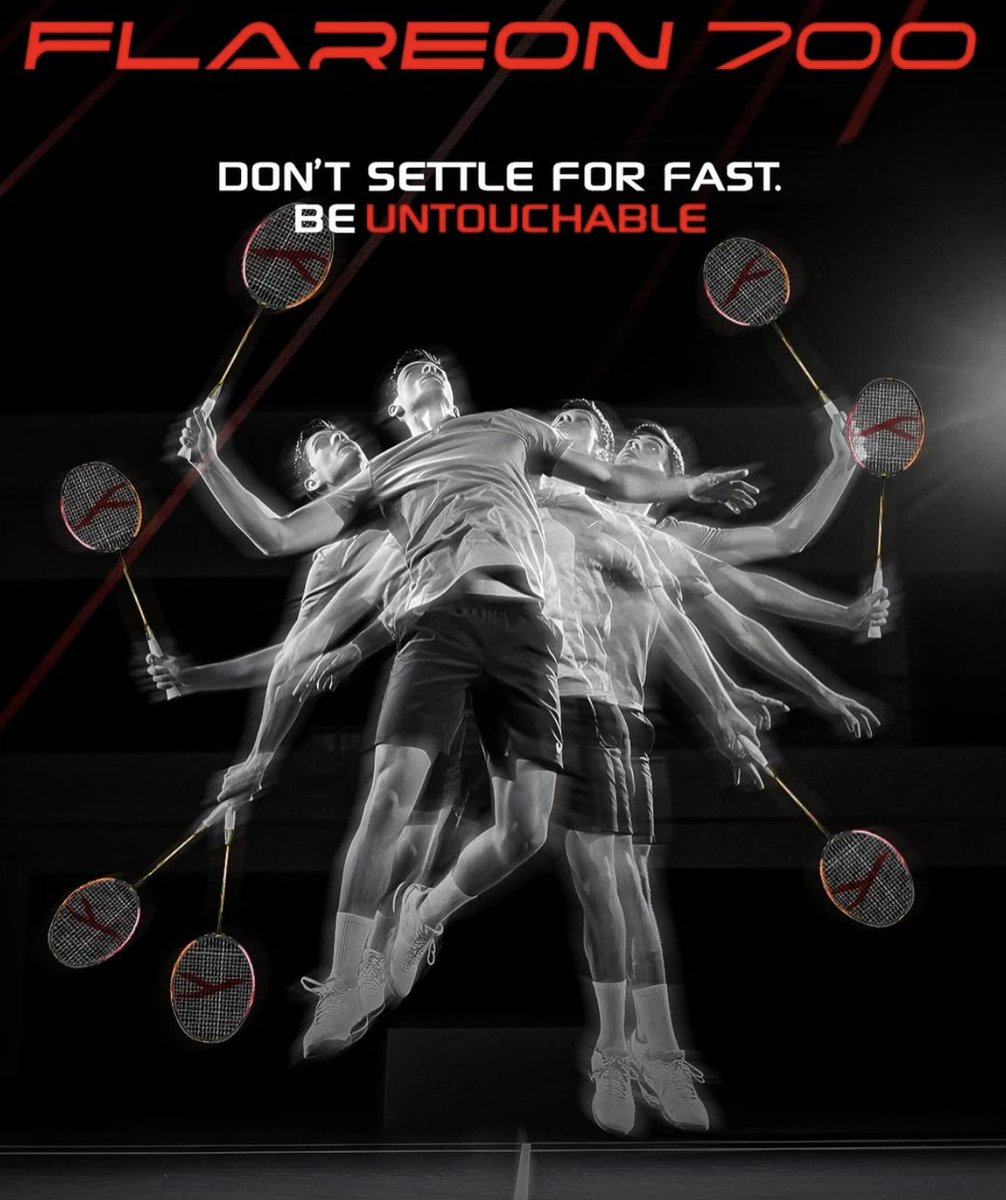 hndrdindia's tweet photo. Badminton is one of the fastest racket sports in the world; shuttle speeds can exceed 400 km/h during professional smashes.  

The fastest recorded smash? 565 km/h (Satwiksairaj Rankireddy, 2023), officially the quickest badminton hit ever.

And when it comes to speed in your hands, the Flareon 700 by HNDRD stands as our fastest racket; built for explosive power & rapid swing acceleration.