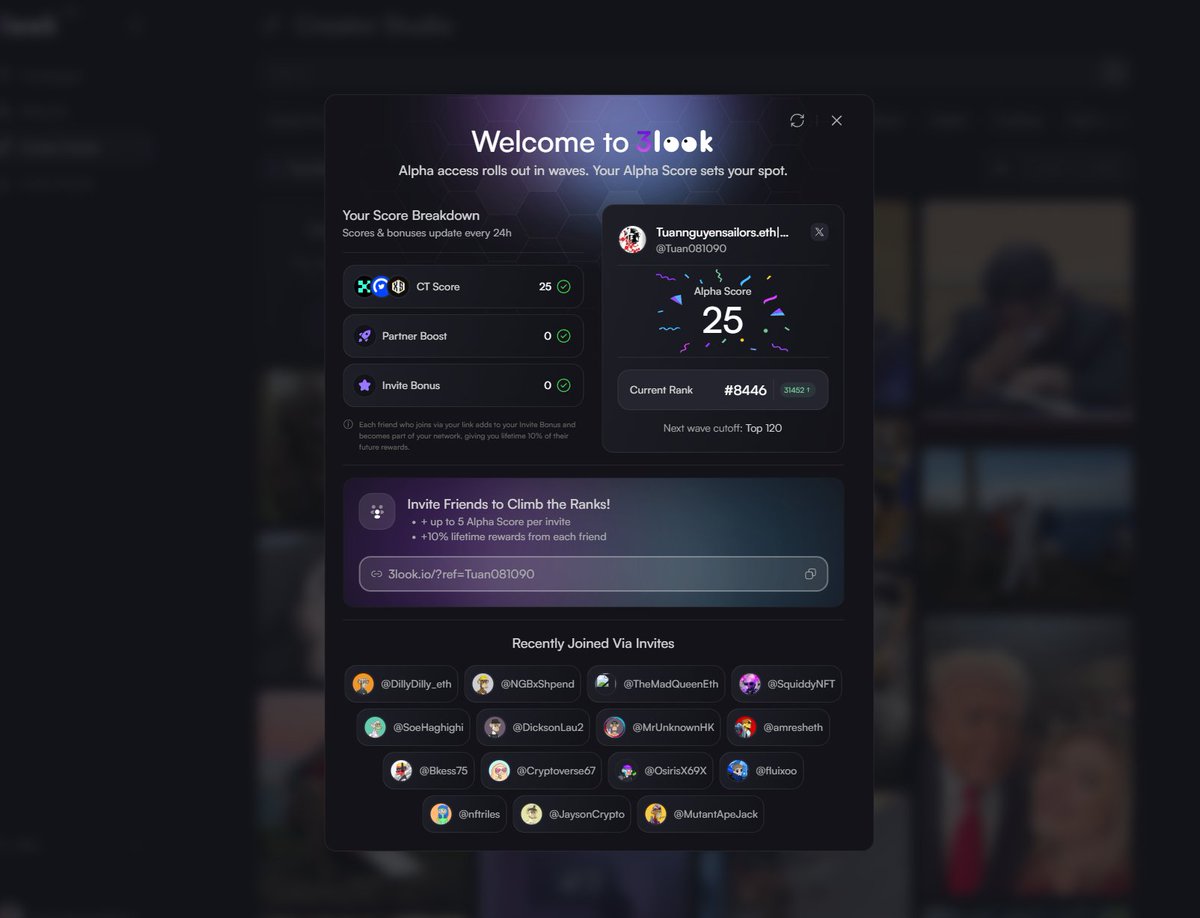 Ai rồi cũng <a href="/3look_io/">3look</a> thôi!!!!!
Kết nối với tất cả mọi người nha!!!! 
#Airdrop #freesignal 
3look.io/?ref=Tuan08109…
bạn nào thích thì tham gia cùng!!!