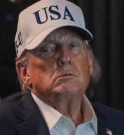 The hat. The hair. The makeup.

The palsied mouth.

The dead-eyed stare. 

No one can tell me Donald Trump isn't the perfect representation of America in 2026.