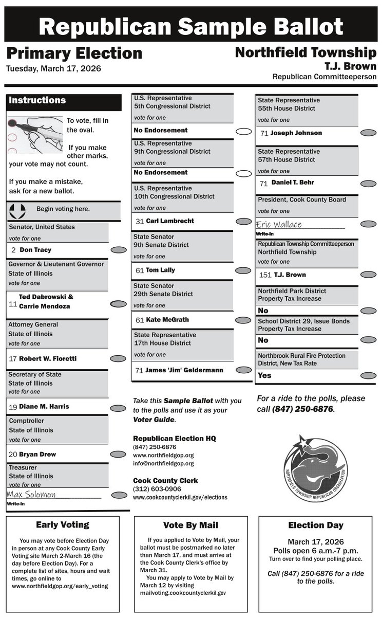 Northfield Township Republican Organization tweet media