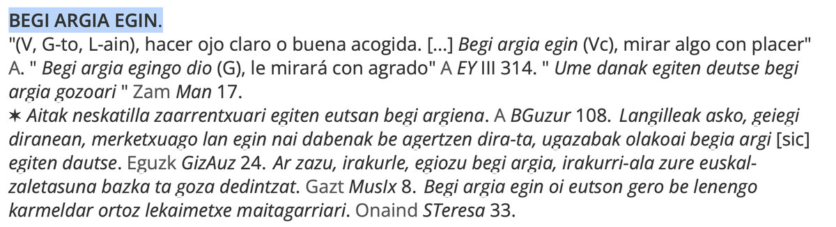 𝗕𝗘𝗚𝗜 𝗔𝗥𝗚𝗜𝗔 𝗘𝗚𝗜𝗡:
Iritzi ona erakutsi, aurpegi ona jarri, onespen-keinua egin