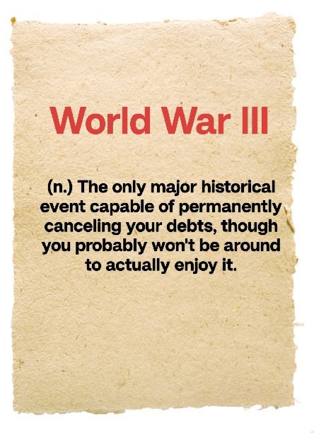DeepWordMeans's tweet photo. World War III https://t.co/i7frKXPU55