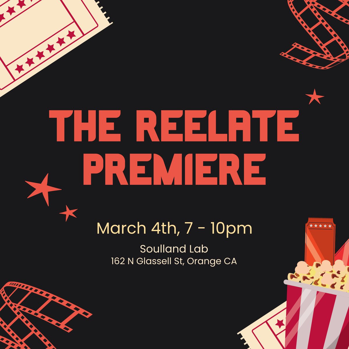 ReelateApp's tweet photo. Reelate goes live tomorrow!

Wednesday night, we’re celebrating with The Reelate Premiere in the Orange Circle.
🎬 Cocktails &amp; mocktails
🍿 Popcorn
📱 Live review challenge
🎟 Win 3 months of AMC A-List + more
📸 Photo booth
Limited capacity. 7–10 PM.
RSVP at the link in our bio. https://t.co/gB7V4TqDZ3