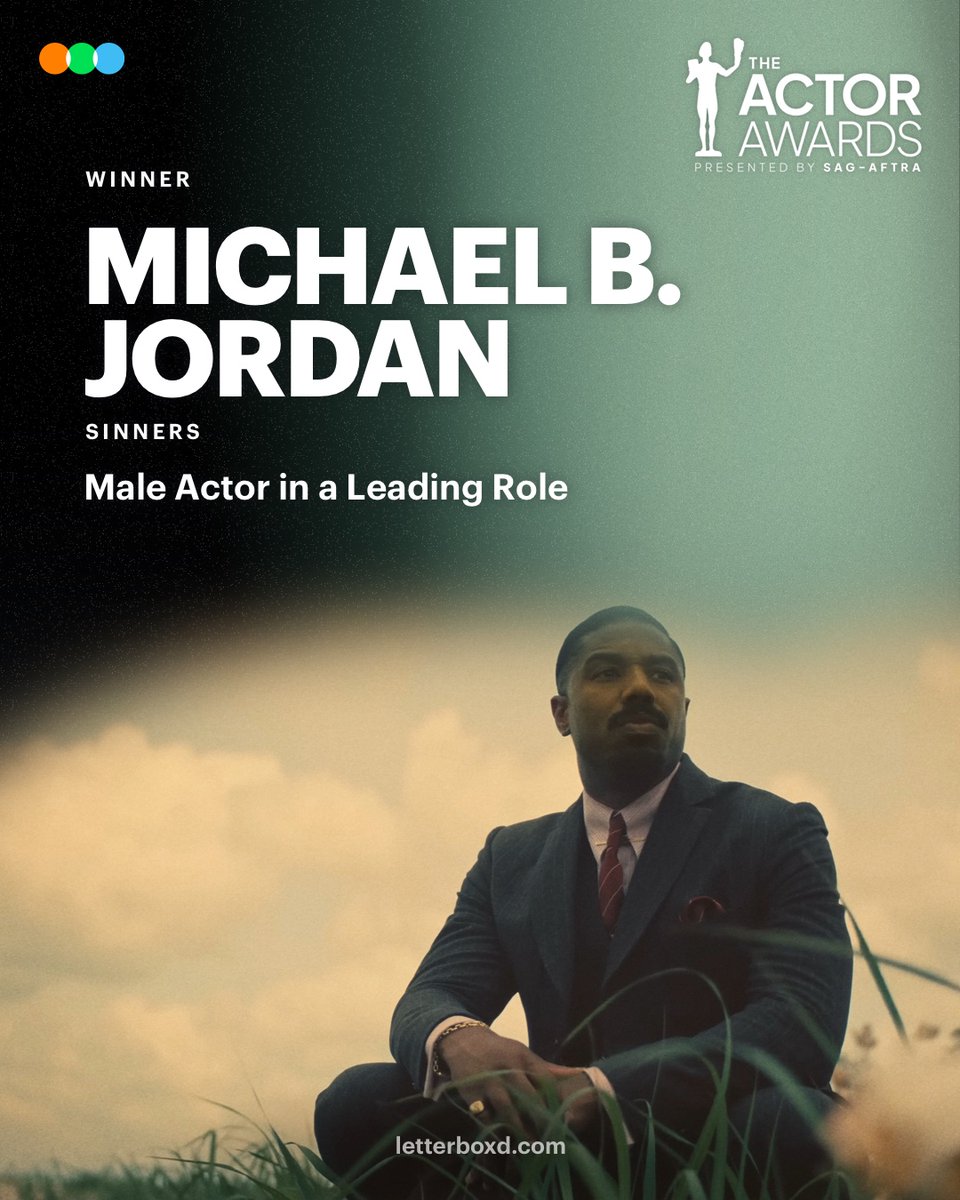 Michael B. Jordan wins Outstanding Performance by a Male Actor in a Leading Role for Sinners at the Actor Awards 

#ActorAwards