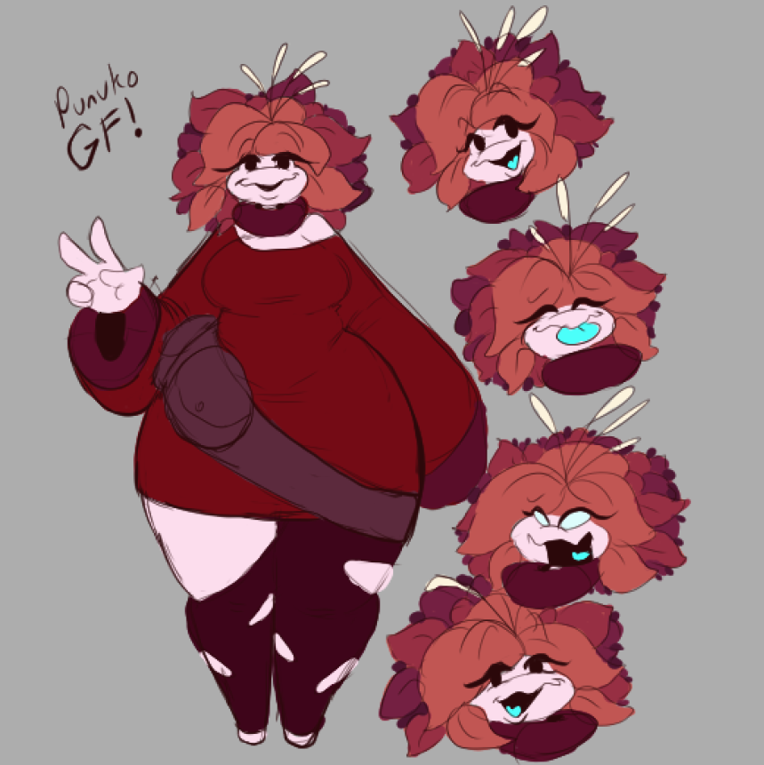 I made a GF design!

She's the same species as some of my critters :>
