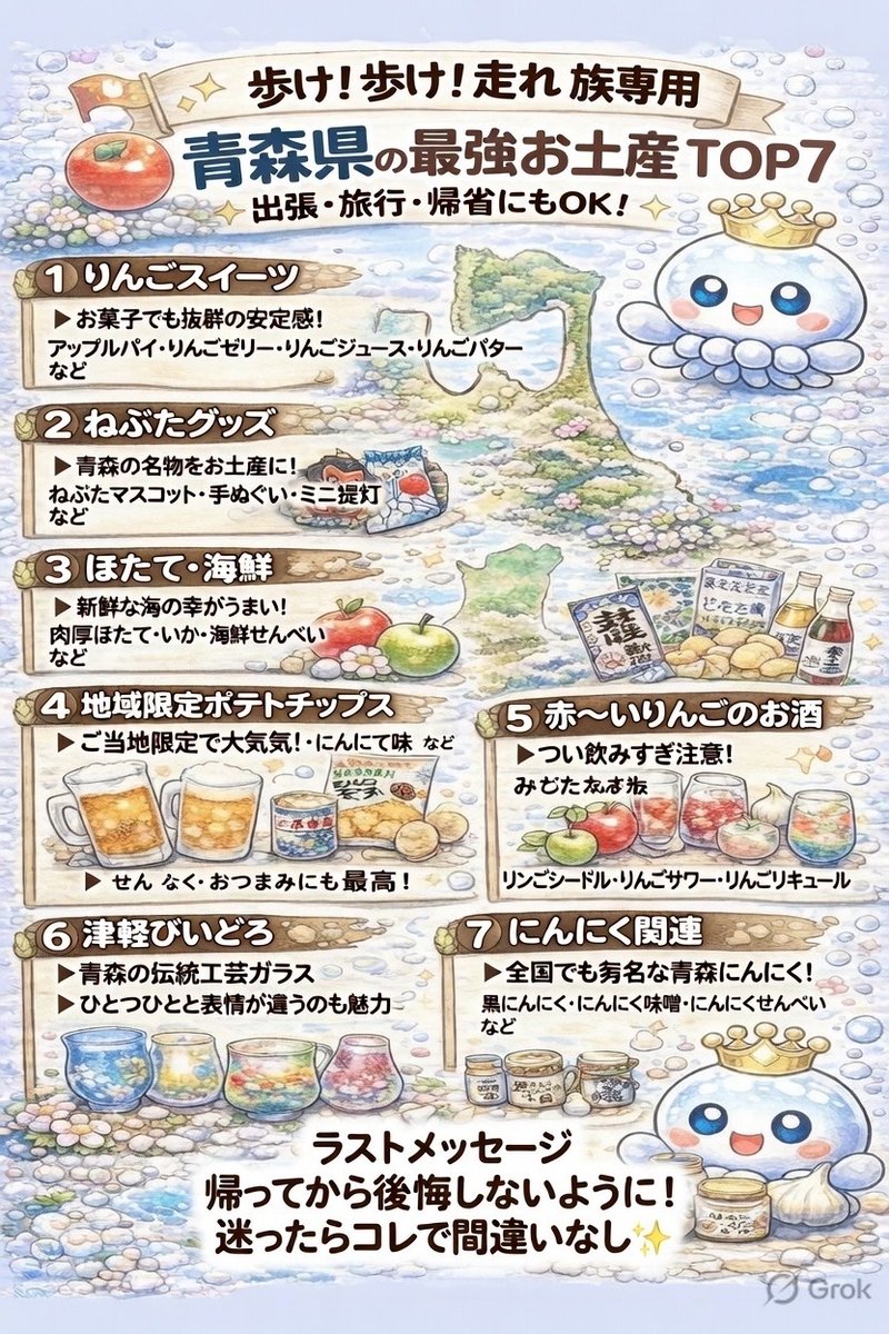 青森県は通り過ぎたけど、 出張・旅行で行くやつのために 歩け！歩け