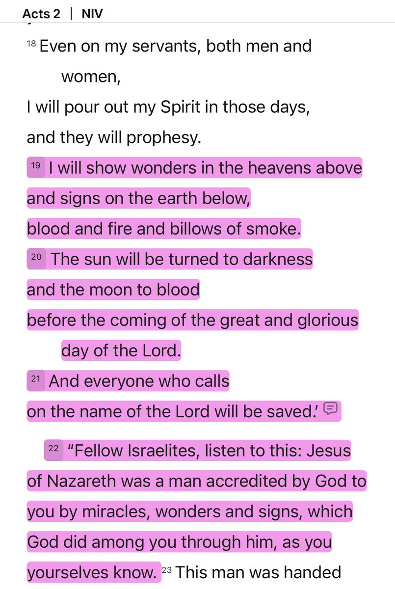 Wendi_Irlbeck's tweet photo. @MmisterNobody The "blood moon" as a celestial sign, with the sun turning dark and the moon appearing as blood, preceding the "great and notable Day of the Lord". 

Peter quotes the prophet Joel to describe cosmic wonders occurring before divine judgment. A major spiritual shift is upon us. https://t.co/47pmADHWda