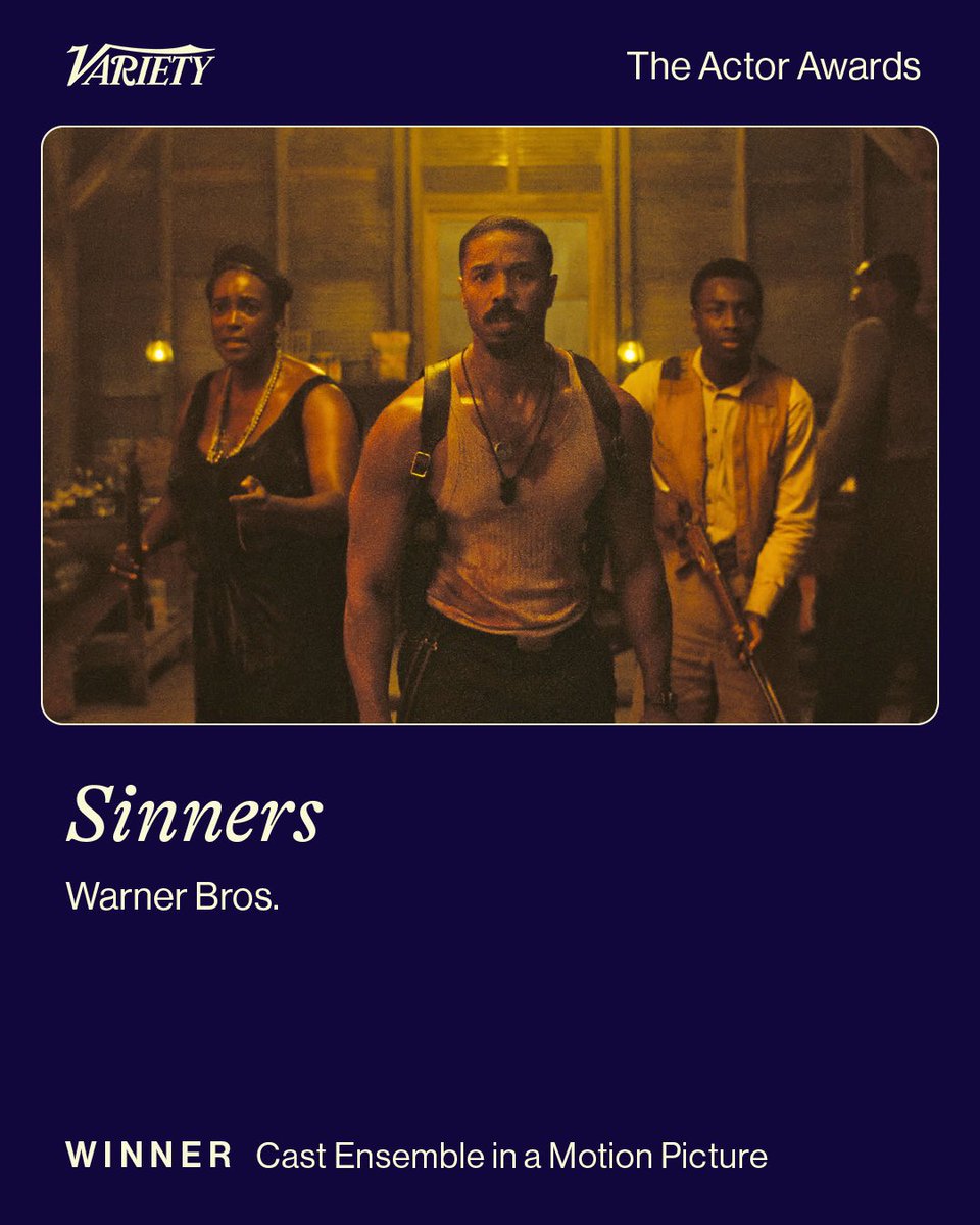#ActorAwards: “Sinners” wins Best Cast Ensemble in a Motion Picture

See the full list of winners: wp.me/pc8uak-1lGX7I