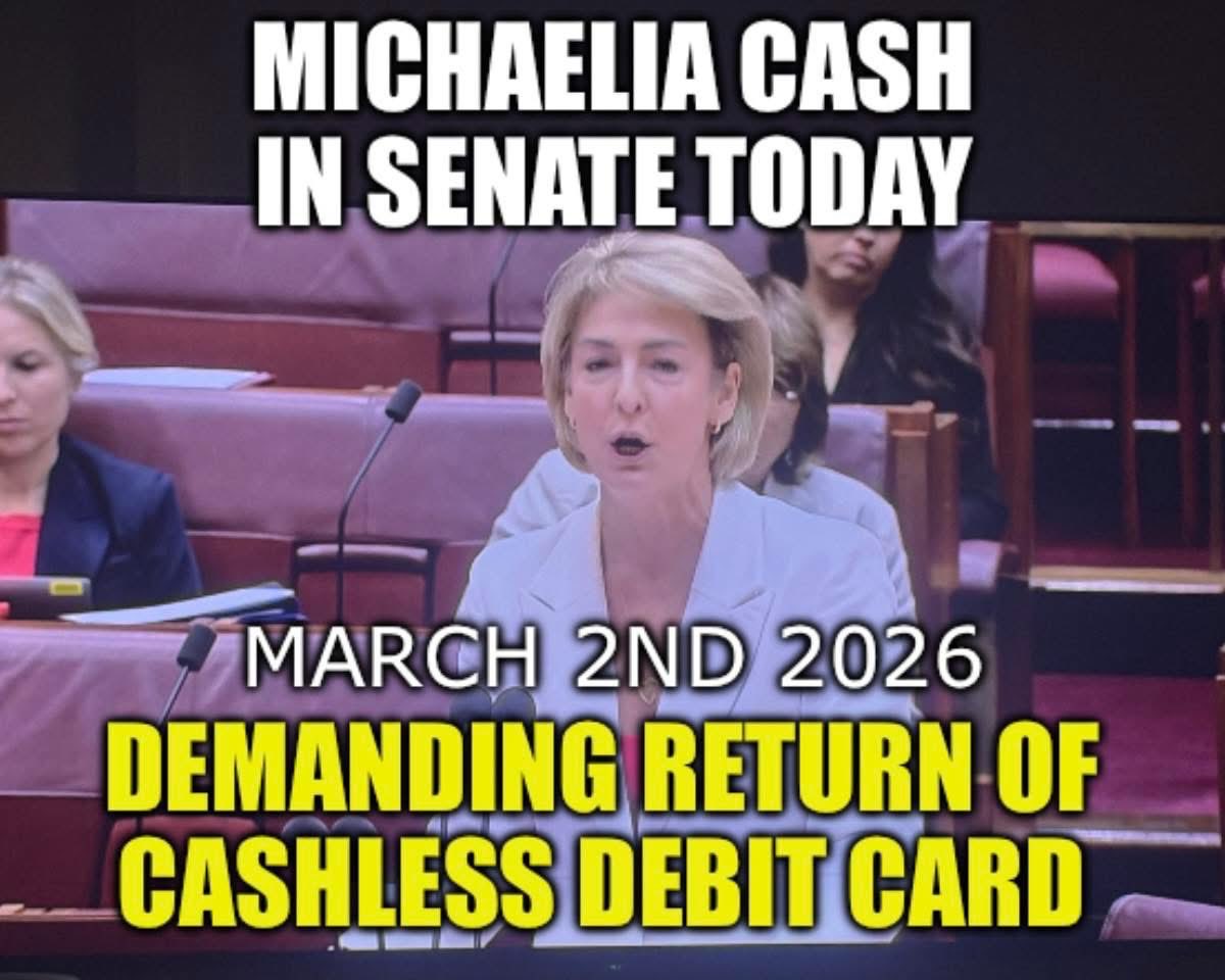 TonyShepherd4's tweet photo. #MichaeliaCash couldn’t help herself in calling for a return of #CashlessDebitCard #LNPDirt #Indigenous https://t.co/XnbKoOmwtK