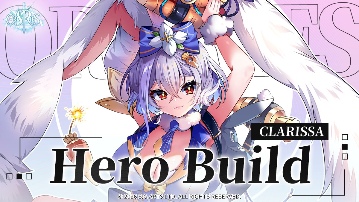 Orisries_EN's tweet photo. #HeroBuilds #Clarissa
​
The agile Bunny, known as the troublemaker of the Kingdom Army, descends upon Orisries!
Join Lucia now to learn more about this Hero~

🔍Skills Overview

[Bunny Kick]
Every 1 turn, there is a chance to grant self Lowest PDEF Lock-on: There is a 100% chance to prioritize attacking the unit with the lowest PDEF for 1 turn, and deal Physical DMG to 1 enemy troop. As Brigade 1, deal an extra Physical DMG to the current target.

※The skill DMG receives a bonus based on own ATK, and the skill activation chance receives a bonus based on own SPD.

Skill Analysis:
This skill allows Clarissa to lock all her skills onto the enemy troop with the lowest PDEF. Paired with Heroes who can reduce PDEF, she can concentrate fire to snipe opponents. If she is in Brigade 1, she can deal even more DMG to the enemy.

[Bomb Toss]
Every 1 turn, there is a chance to deal Physical DMG to 1 enemy troop. As Brigade 1, at the beginning, grant all enemy troops 1 stack of undispellable Jet Carrot Bomb, and after using Bomb Toss, increase the current target's Jet Carrot Bomb by 1 stack. When Jet Carrot Bomb reaches 3 stacks, deal extra Physical DMG to the current target and remove Jet Carrot Bomb by 2 stacks.

※The skill activation chance receives a bonus based on own ATK and SPD.

Skill Analysis:
This is Clarissa's signature skill. When she is in Brigade 1, she can unleash a unique bomb mechanic to deal massive extra DMG. If paired with lock-on skills or when facing enemy protective Heroes, she can focus fire and trigger a large amount of bomb explosions.

[Boom Smash]
Every 1 turn, there is a chance to ignore the enemy's PDEF when attacking for self for 1 turn, and deal Physical DMG to 1 enemy troop. As Brigade 1, deal an extra Physical DMG to the current target.

※The skill DMG receives a bonus based on own ATK, and the skill activation chance receives a bonus based on own SPD.

Skill Analysis:
This skill allows Clarissa to ignore enemy PDEF. When paired with Heroes who can help lock onto targets, this skill can deal a significant amount of damage. If she is in Brigade 1, she can deal even more DMG.

⚔️Exclusive Weapon

Weapon Name: Bangbang Carrot Hammer
Max. stats: Hero DMG+80%, ATK+21, SPD+5

At the beginning, increase the Physical DMG dealt by self and at the beginning, grant own brigade's troop Evade: There is a chance to avoid taking DMG when attacked. As Brigade 1, at the beginning, increase Jet Carrot Bomb DMG taken for all enemy troops.

Bangbang Carrot Hammer provides Clarissa with a significant Physical DMG boost and Evade effect, ensuring both her overall damage and survivability. Furthermore, when she is in Brigade 1, the enemies gain an extra bomb DMG taken increase effect.

🤝Team Compositions
Recommended: Clarissa + Flore + Donietta
Upgrade Priority: Bunny Kick > Boom Smash (1TP) > Bomb Toss
 
Team Analysis:
<Clarissa>  Bunny Kick > Bomb Toss
The synergy between the two skills allows her bombs to consistently lock onto the enemy troop with the lowest PDEF, providing critical damage and focus fire capabilities. Take down the enemy's DPS Heroes, and the rest of the battle will be a breeze.

<Flore>  Death Bounty > Shady Deception
Flore's reduction of enemy PDEF makes Clarissa's overall damage more efficient and ensures it is locked onto the most vulnerable troops. This allows for an effective breakthrough regardless of the enemy's defense type.

<Donietta>  Mastercraft > Ironclad
While providing HP Recovery for the team, she also focuses on protecting the main DPS in Brigade 1 to prevent them from being sniped.

Alternatively, try the team compositions below:

Clarissa + Catherine + Alfina
By utilizing more stable recovery and protection, this team can hold its ground on most battlefields. Although it might not wipe out the enemy in one strike, it can steadily wear them down and gradually secure victory.

Clarissa + Taria + Belladonna
Taria's Lock-on ability allows Clarissa to break through enemy defenses with her Boom Smash. The skill Puppet Waltz granted by Taria will also receive the PDEF ignore effect. Furthermore, Belladonna's protection for Brigade 1 can effectively help Clarissa resist burst damage.

💖Lucia's Summary

Clarissa, as a stable Physical DPS, is compatible with many different Support Heroes. Her skill Bunny Kick can be paired with Heroes who possess PDEF reduction capabilities to increase focus fire potential. If paired with Support Heroes that have lock-on abilities, Boom Smash can be used to enhance armor-piercing performance. When Clarissa is positioned in Brigade 1, she receives additional enhancements. Although her positioning is restricted, the massive damage she deals makes her truly unstoppable. Furthermore, with her EX Weapon Bangbang Carrot Hammer, she grants the enemies an extra bomb DMG taken increase effect. When used correctly, Clarissa will undoubtedly blow the competition away on the battlefield!!

#Orisries
#Worlds1stAdultSLG
#PlayHorny