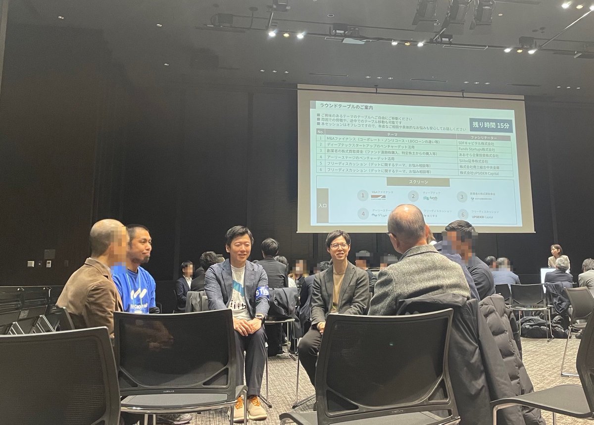 先日の「ベンチャーデットサミット2026」へご来場いただいた皆様、ありがとうございました！アーリー期のデット活用がテーマのラウンドテーブルでは、Yoiiの田口さんとFlex Capitalを運営するFivotの太田さんにご参加いただき、弊社代表小村と共に会場の皆様と深いディスカッションを展開しました。