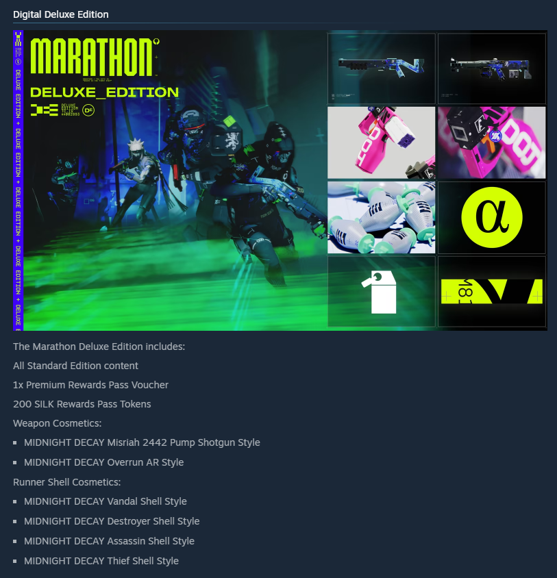Fleshwerk's tweet photo. @RookieRunner315 @RaiderRadioX @MarathonMedia01 It does *not* have the Triage skin, according to the Steam page... https://t.co/IAcai0l3UF