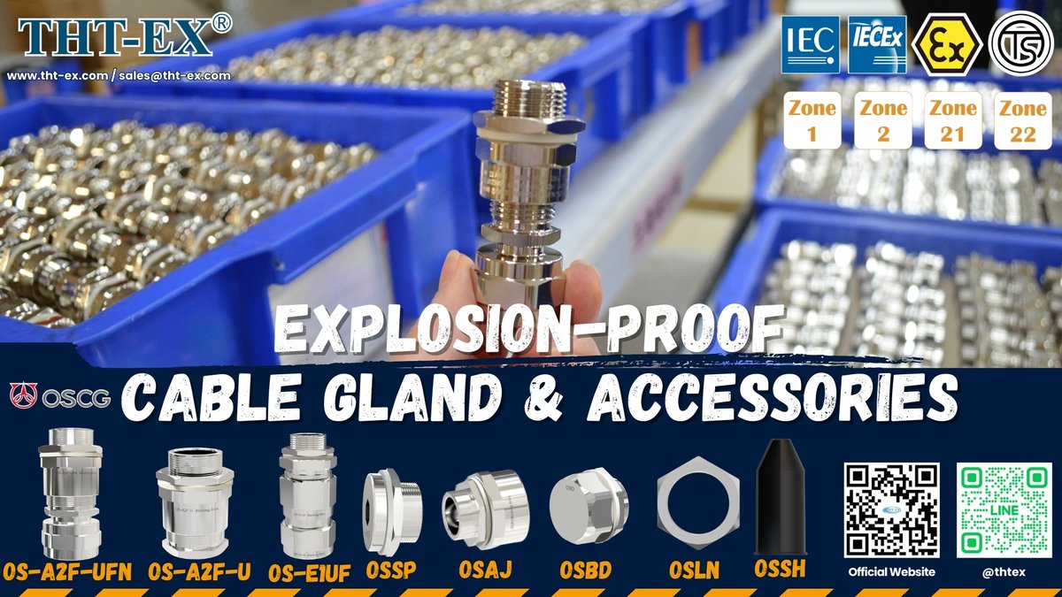 THT_EX's tweet photo. We provide a comprehensive range of explosion-proof accessories
✅Full Spectrum of Accessories: Cable Glands, Plugs &amp; Sockets, and Breather Drains. 
✅Specialized Applications: Custom components for AI Infrastructure, Aerospace, Rail Transit, and Marine Engineering. https://t.co/wECgeOUIt6