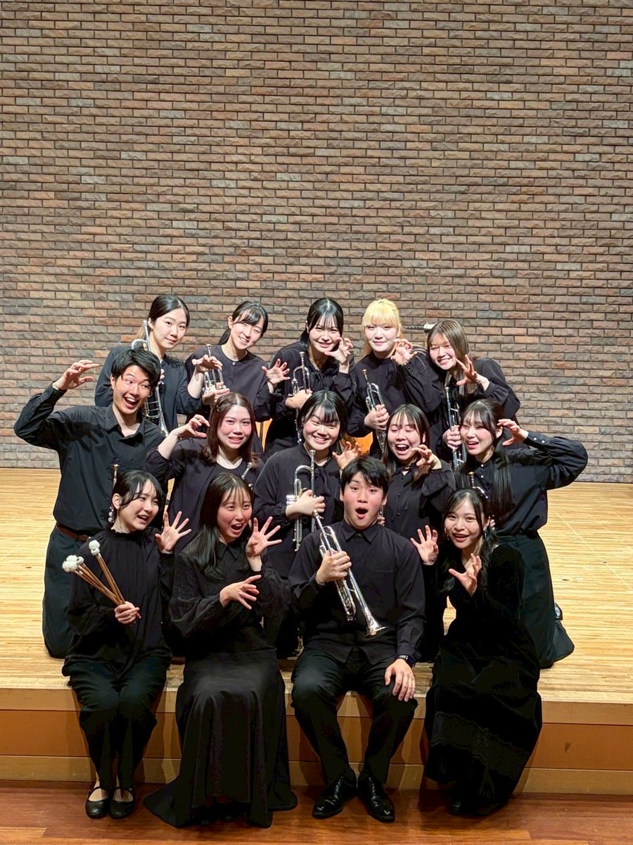 OkuTrumpet's tweet photo. 2026/3/1 Trumpet Ensemble vol.13

第13回トランペットアンサンブルコンサート無事終演いたしました🎺

ご来場いただいた皆様、誠にありがとうございました🥰

大阪教育大学トランペット専攻一同、これからもより一層精進してまいります✊🏻❤️‍🔥
今後とも応援のほど、どうぞよろしくお願いいたします🙇‍♀️ https://t.co/9lZ9L2XLnD