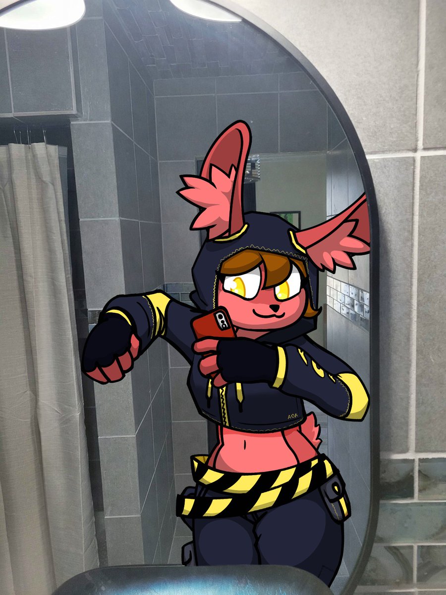 Took a selfie, trying out a new outfit...