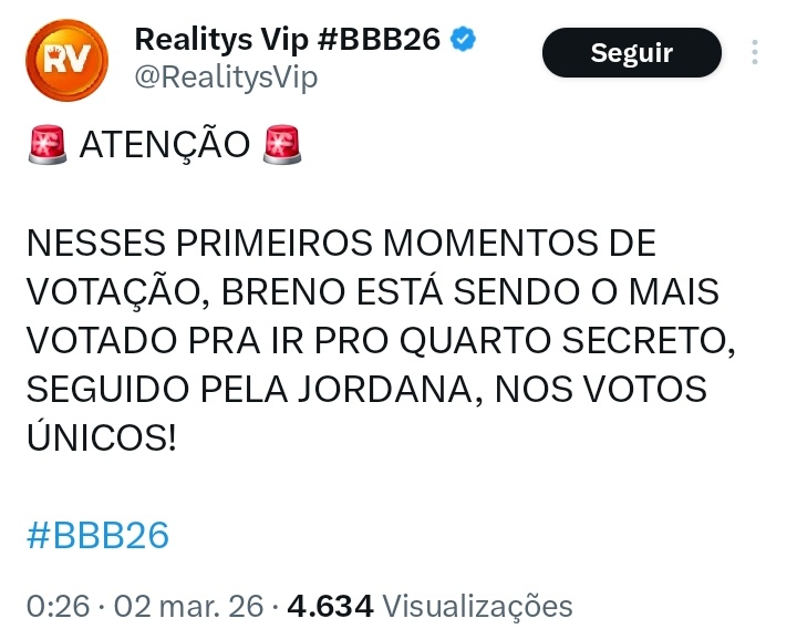 ⚠️⚠️⚠️ IMPORTANTE 

NÃO ACREDITEM NISSO AQUI, É MENTIRA, ESSE VAGABUNDO NÃO TEM INFORMAÇÃO NENHUMA, ANO PASSADO EU DESMASCAREI ELE.

ELE SÓ ESTÁ FAZENDO ISSO PRA TIRAR VOTOS DO ALBERTO.

A CHANCE MAIOR NO MOMENTO É DO COWBOY, JÁ JÁ O VOTALHADA VAI TRAZER AS PARCIAIS DA ENQUETES E