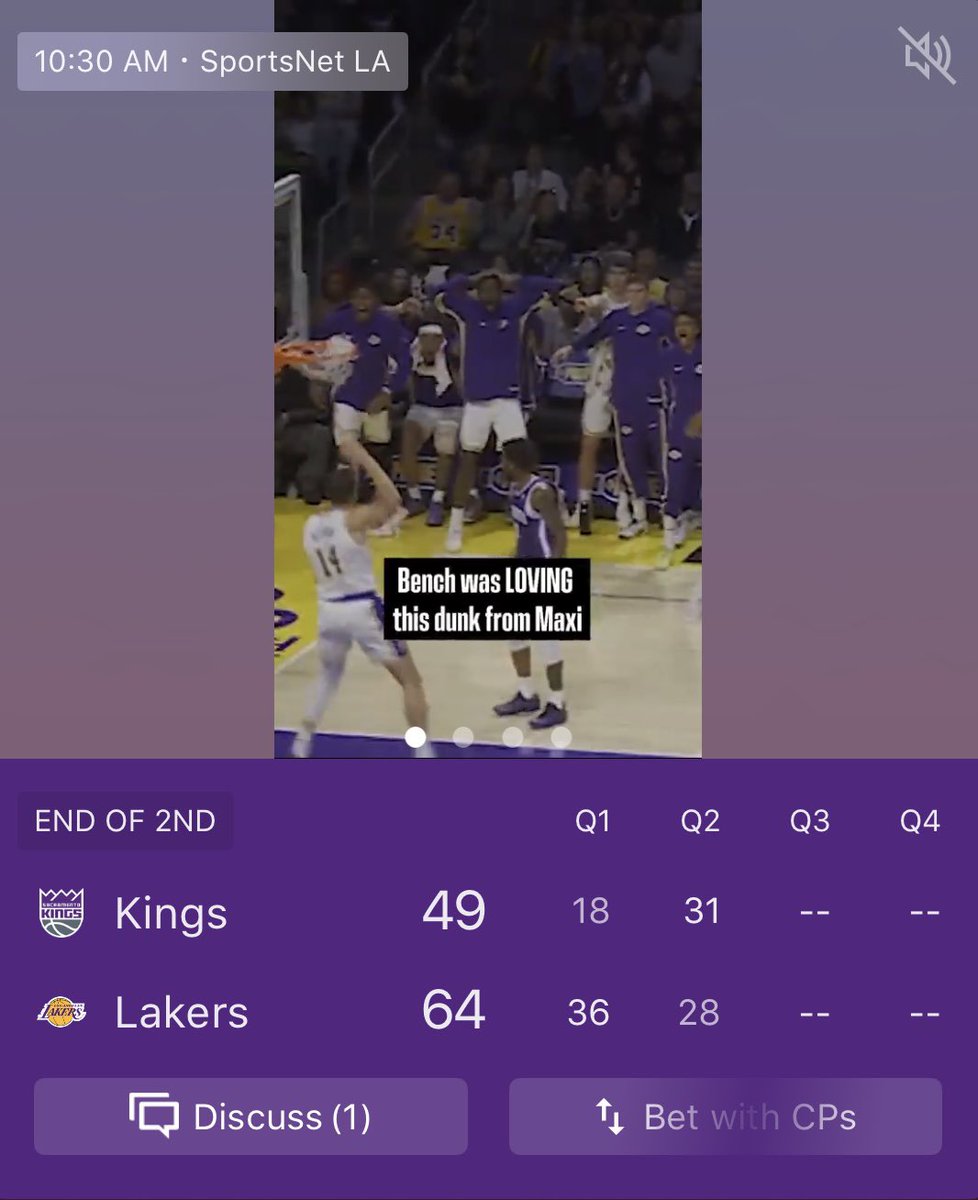 The Lakers are up by 15 against the Kings in the first half 🔥