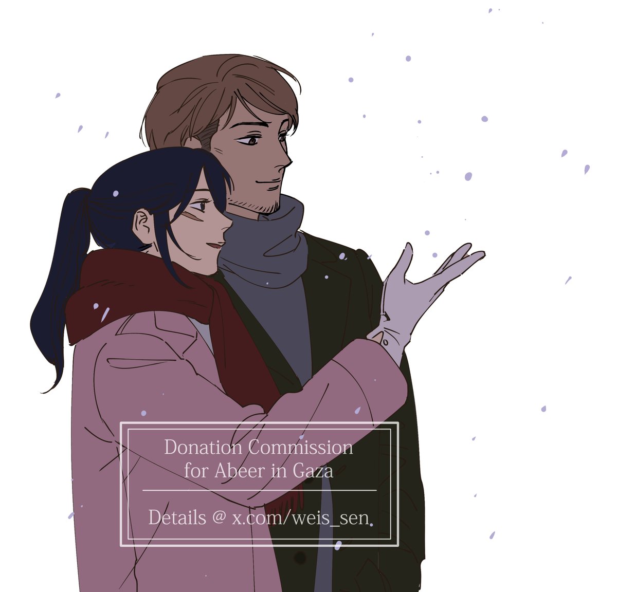weis_sen's tweet photo. It's been a while since I did a jeankasa comm, thank you as always for helping Abeer! 😊💖 

If you have a dollar to spare, I really encourage everyone to help Abeer's community, especially with food prices hiking up in G-za during this fasting month!
🔗https://t.co/MYTuHk8vv4 https://t.co/tU7lWISou1