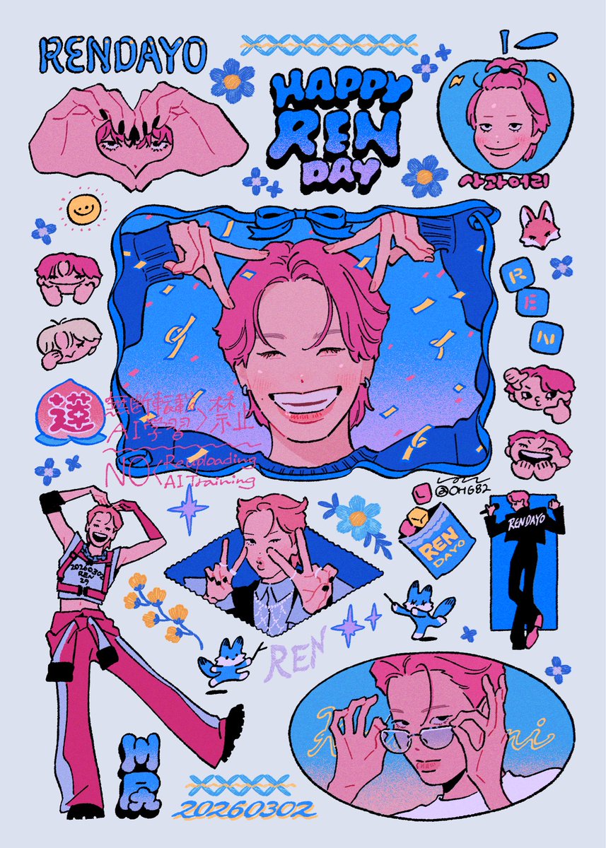 れんさんお誕生日！おめでとうございますっ💙🦊🍑🍫🍭きむずかしくてへんてこなところ大好き！れんさんの存在が私というひとりの人間の人生を確実に楽しくしてくれてます！いろんな姿を見せてくれて本当にありがとう！
健やかにやりたいことがたくさんできますように❣️
#HappyRenDay
#KingOfStage_Ren