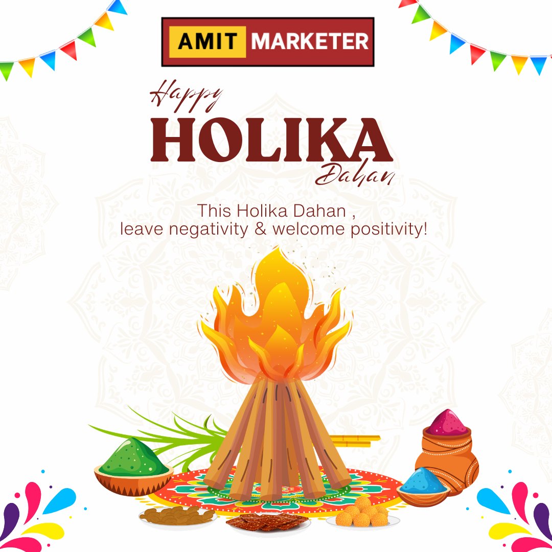 AmitMarketer's tweet photo. Celebrate Holika Dahan with faith and gratitude. May the holy fire protect your family and bring prosperity, love, and endless happiness this season.
#amitmarketer #holikadahan #festivemood #holivibes #TraditionAndCulture #prosperity https://t.co/fw1Q0sRuBe