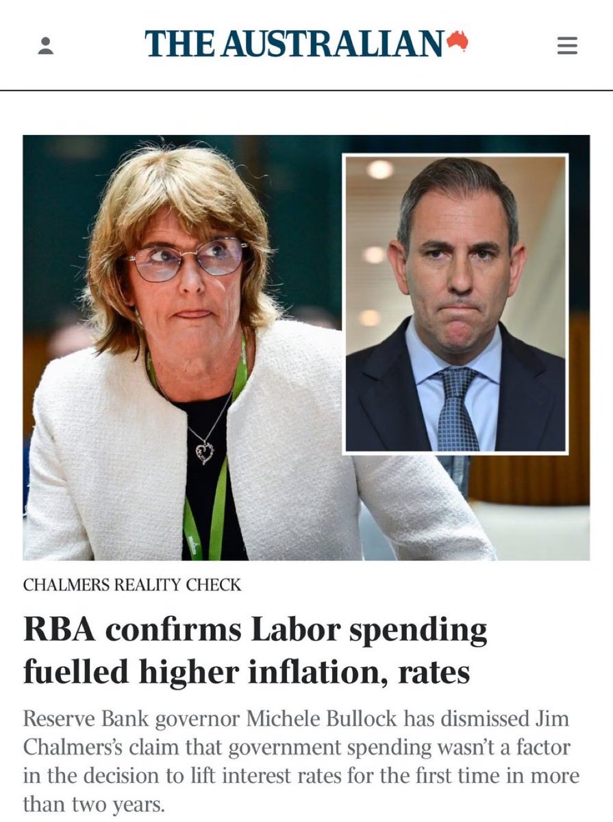 costa0070's tweet photo. @JEChalmers And yet inflation and interest rates keep going up ! https://t.co/gNXJ7Y5ggr