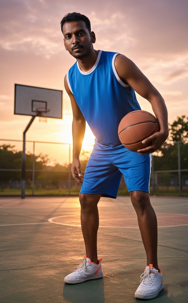chinmay4fire's tweet image. Sunset Grind Mode On 🏀🔥

No spotlight.
No crowd.
Just discipline and the game.

Champions are built after the sun goes down. 🌅
AI Sports Visual by Chinmay4Fiir

#ai #aigeneratedimage #photooftheday