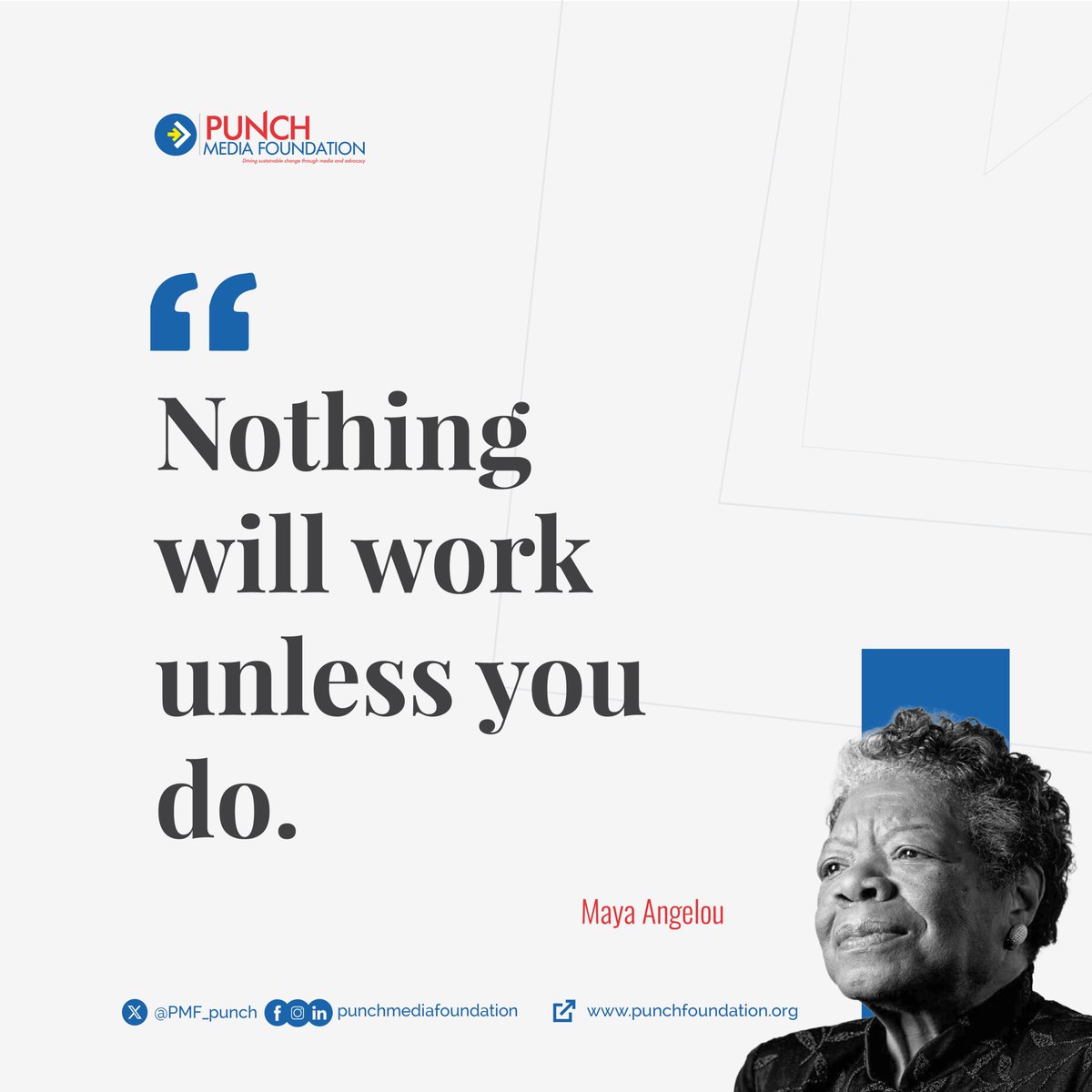 Vision creates direction but effort fuels achievement.

When you commit fully, mind, heart and energy, the impossible becomes accessible.

At PMF, our impact grows from the hard work we invest daily in storytelling, advocacy and community empowerment.

Let this week remind you