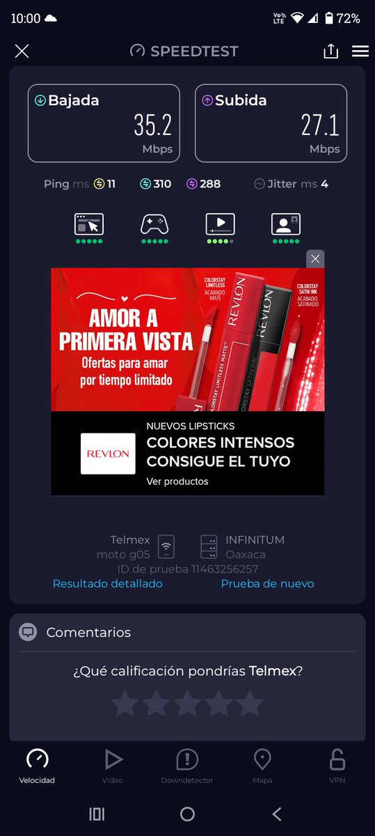 gabooax's tweet photo. @Tecnologo_909 @iot_isp @Telecom52MX @SupportLTE @TelefoniasU Se supone que tengo contrado 100 Mbs https://t.co/M20ZXbv5Zx