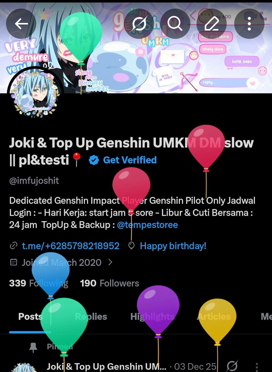 Joki & TopUp Genshin UMKM @ aftr dm || fast wa tweet media