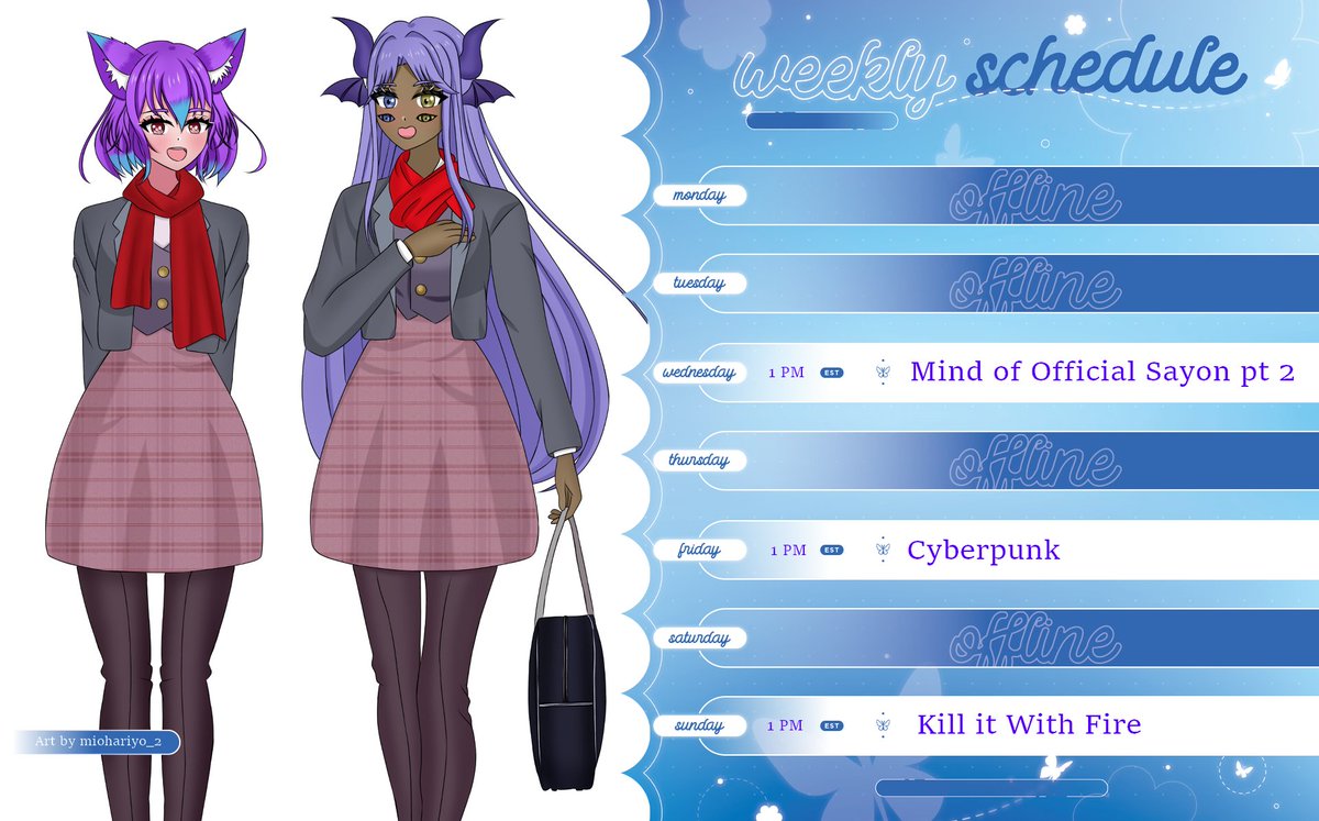 This week's schedule!
Excited for this week and I am finally using this again!!